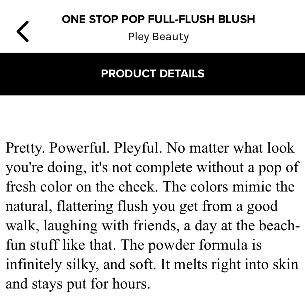 PLEY BEAUTY NWT BLUSH GOLDEN HOUR